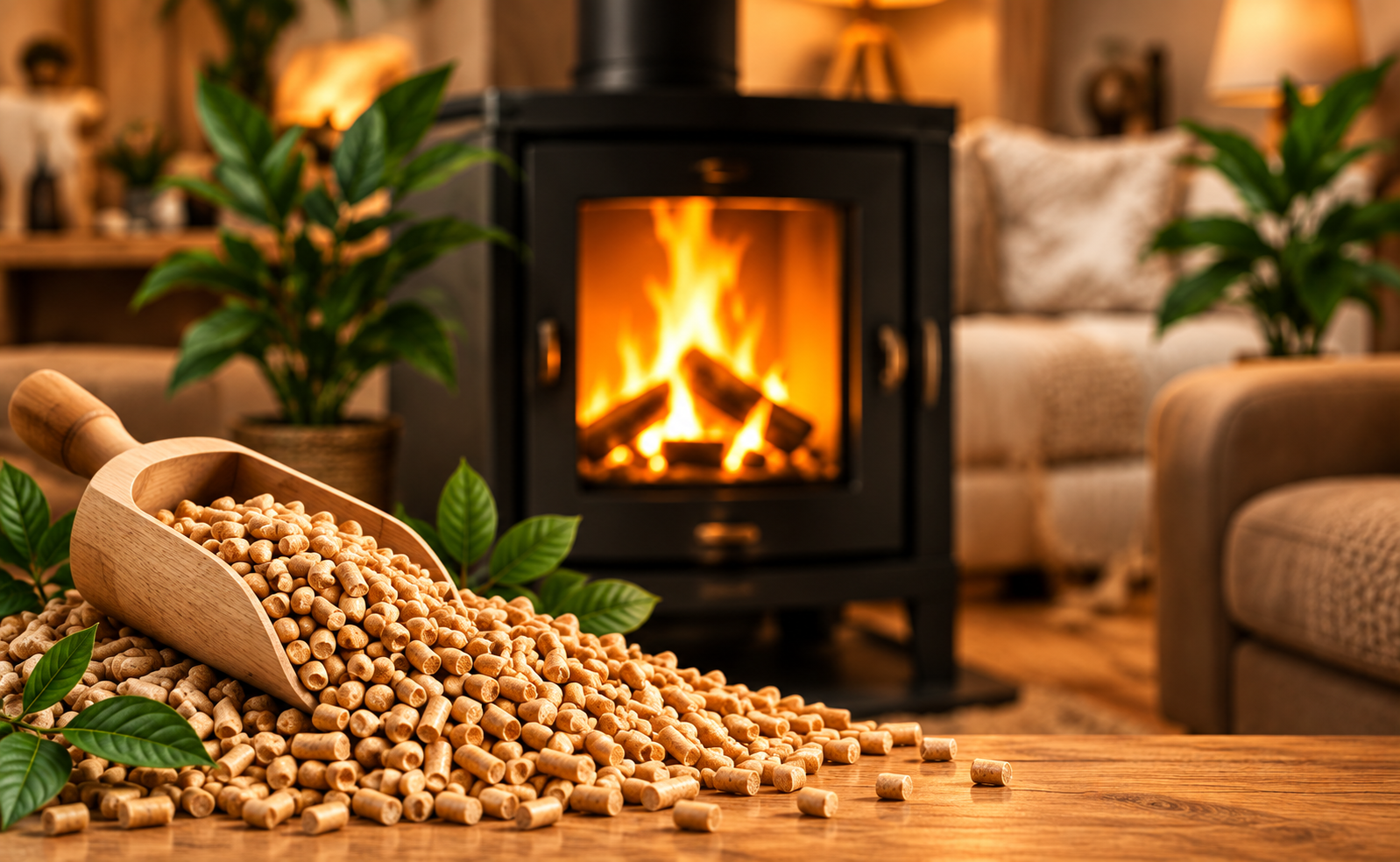 Houtpellets en pelletkachel